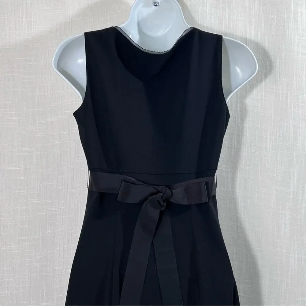 Elie Tahari Black Belted Wool Fit & Flare Dress‎ Size 0 - Picture 9 of 13